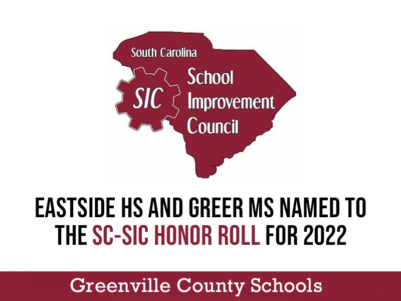 Eastside High and Greer Middle Schools land spots on SC-SIC Honor Roll