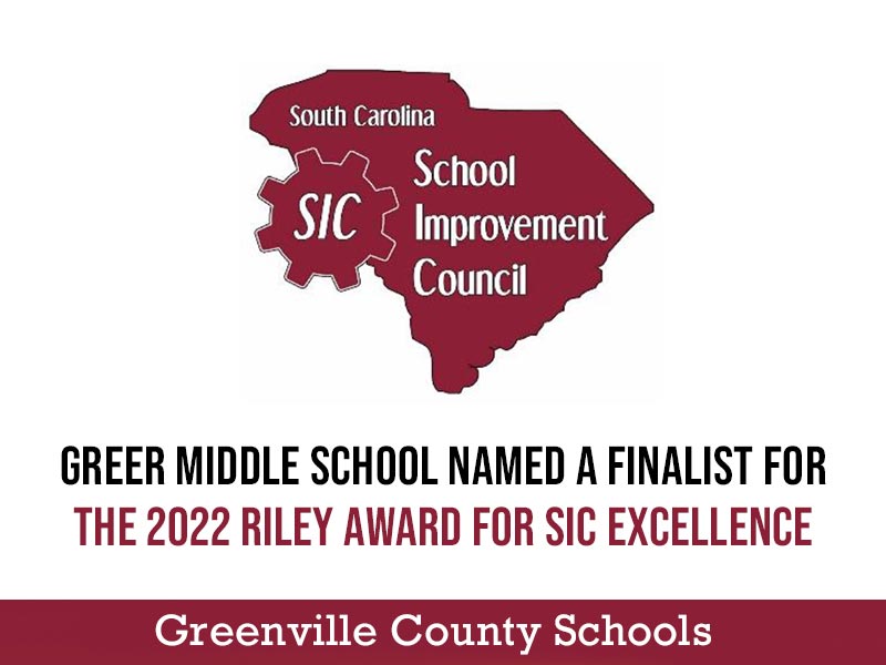 Greer Middle School named finalist for Riley Award for SIC Excellence