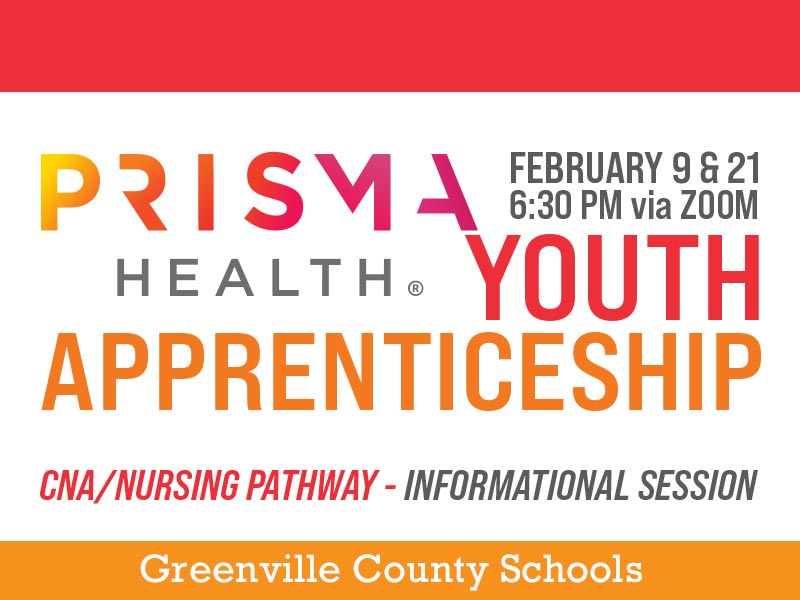 Attention Sophomores: Register for a Prisma Health Youth Apprenticeship Informational Session