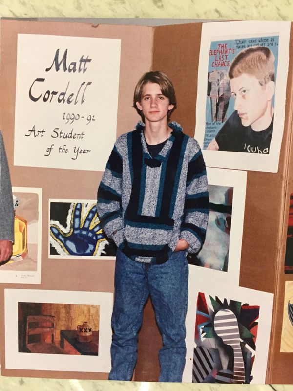 Matthew Cordell as a high school student