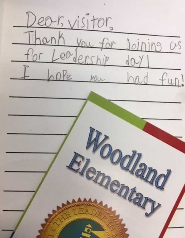 Thank you note from students to visitors