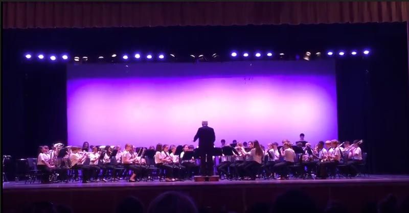 Riverside Middle Band on stage