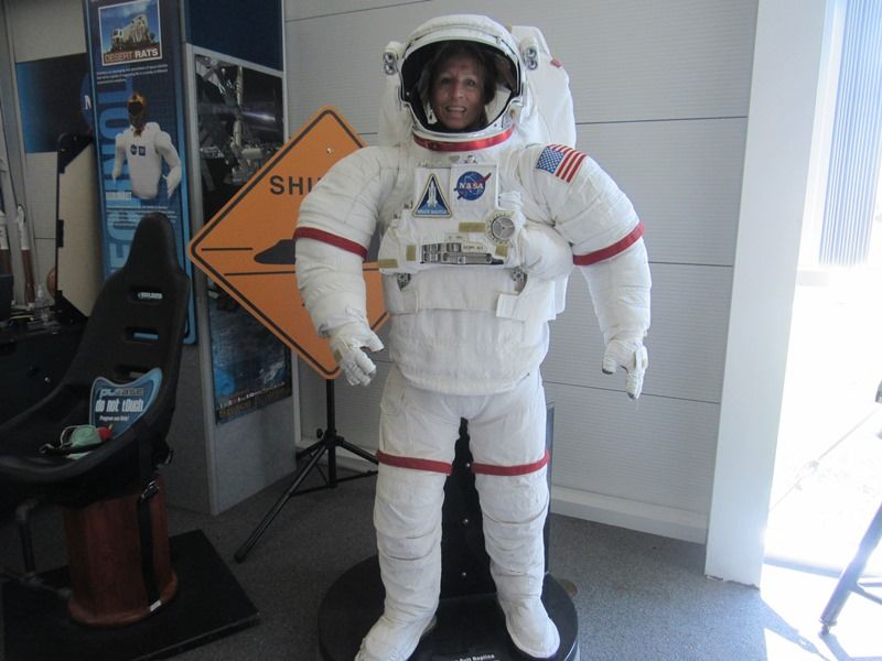 Beth Leavitt in space suit