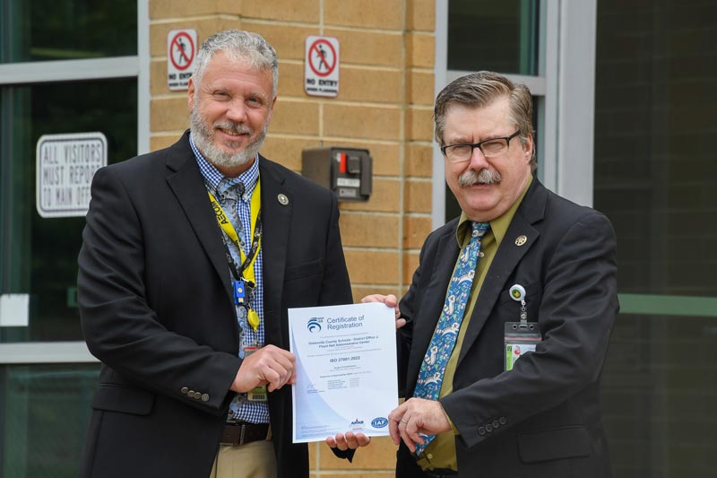 Spencer Benham, Information Security Officer (left) with Bill Brown, Executive Director, Educational Technology Services
