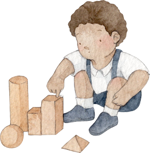 Boy with blocks