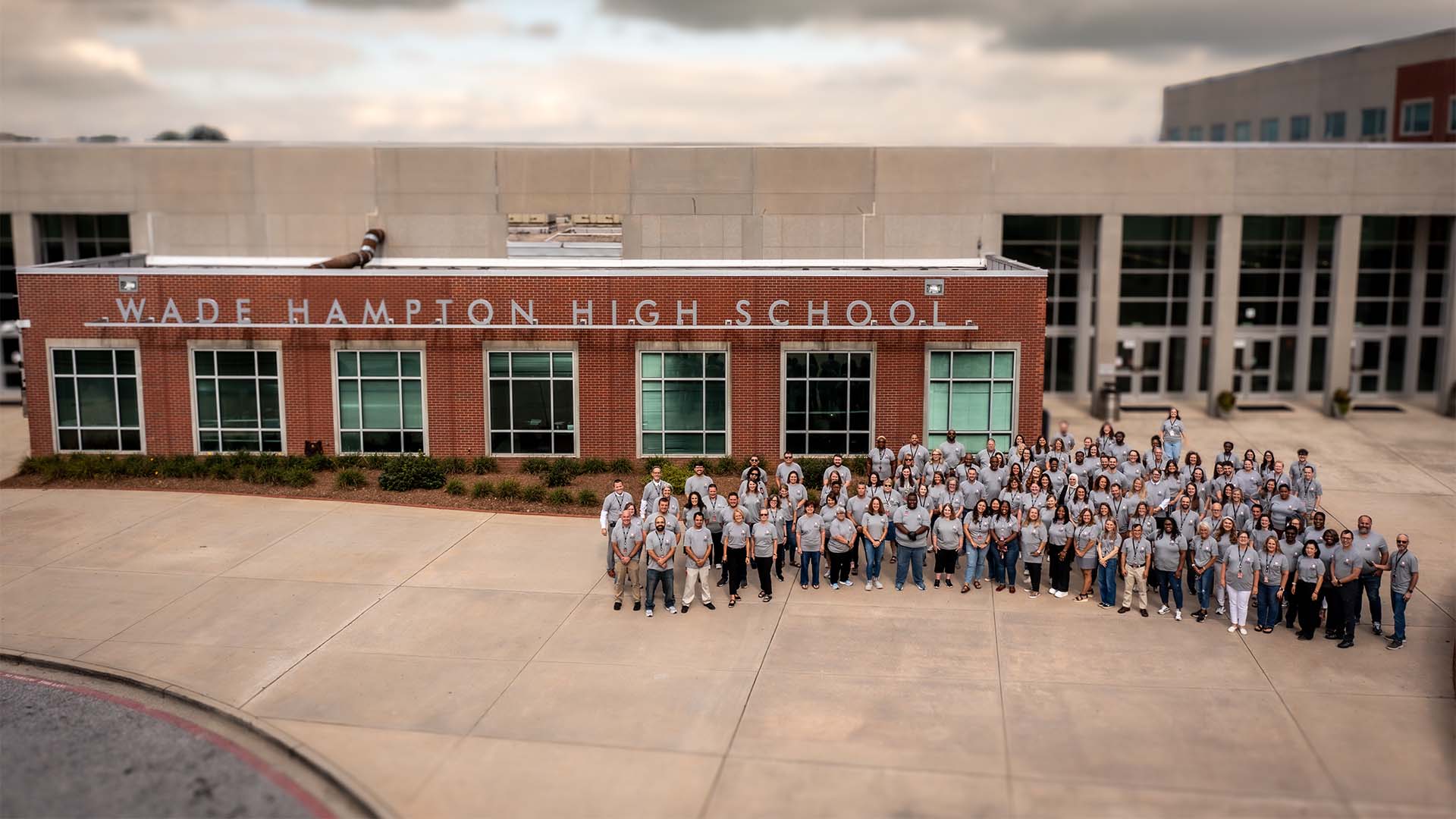 View of our faculty from in front of the school. WHHS Faculty