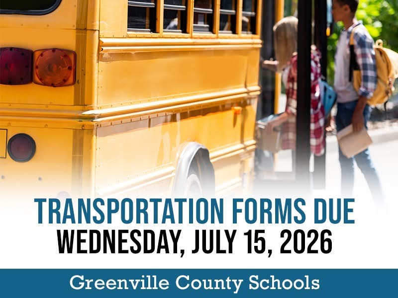 Transportation Forms due Wednesday, July 15, 2026