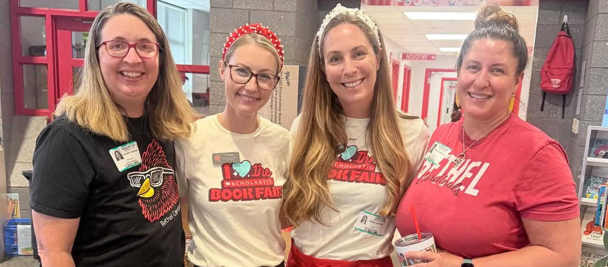 4 teachers at the Book Fair