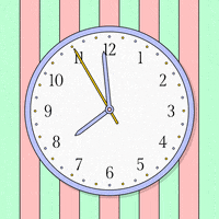 Animated clock showing second hand