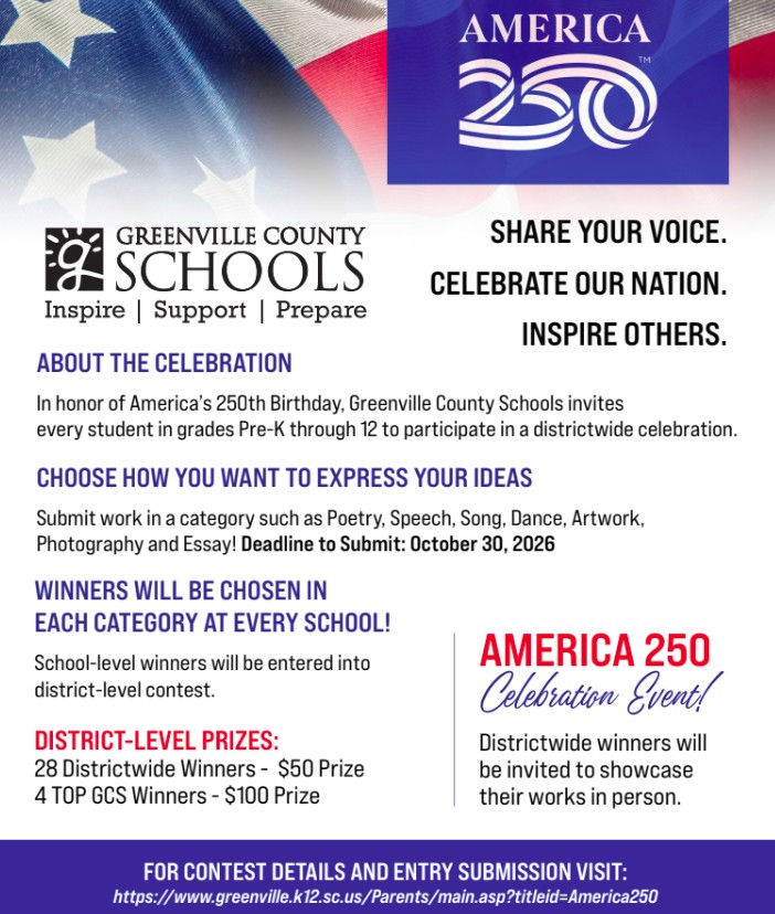 America 250 Student Contest flyer