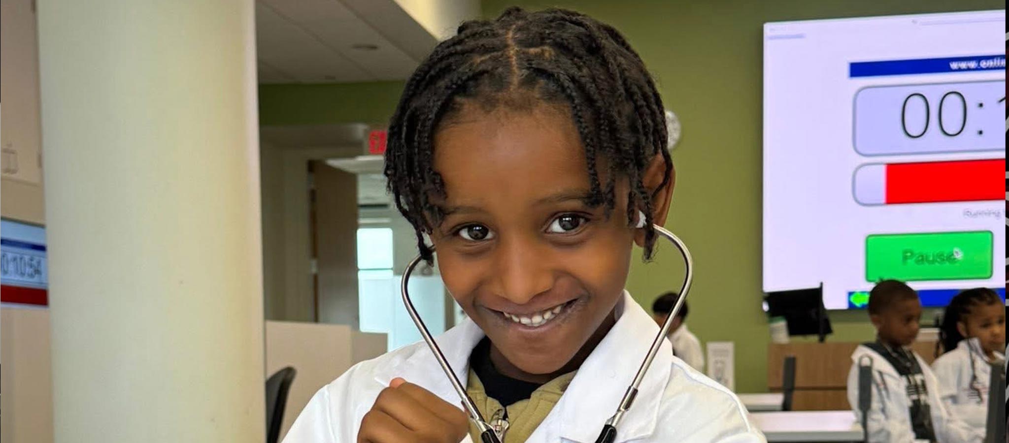 student with stethiscope