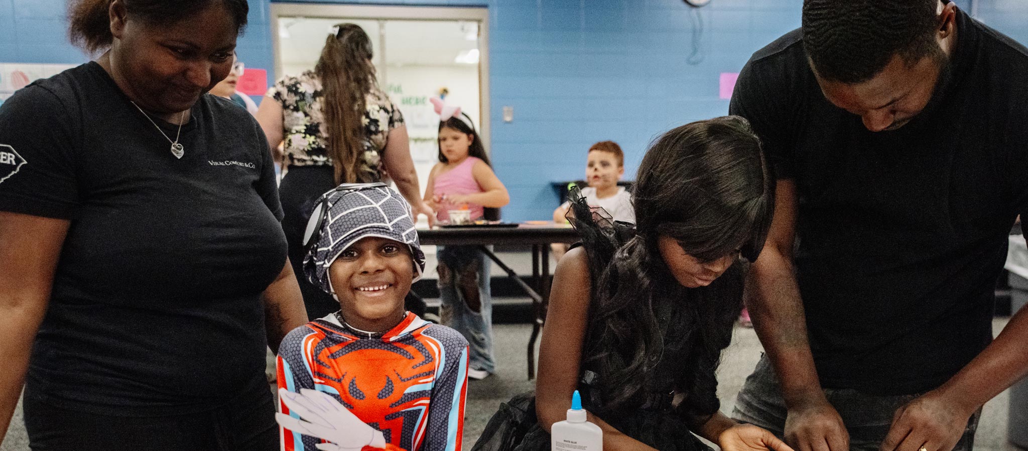 Students having fun at Boo Night.