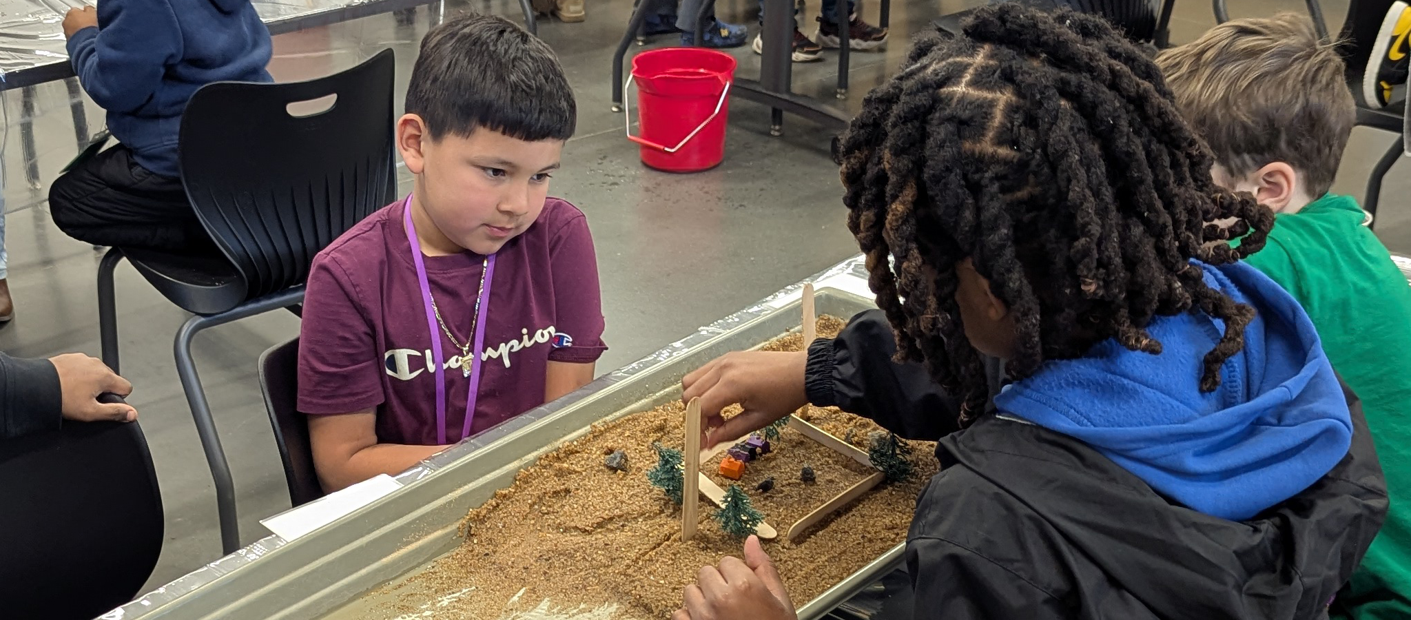 Students working together at Roper Mountain Science Center.