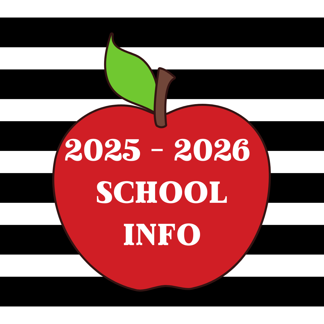 Image is black and white striped with a red and green apple.