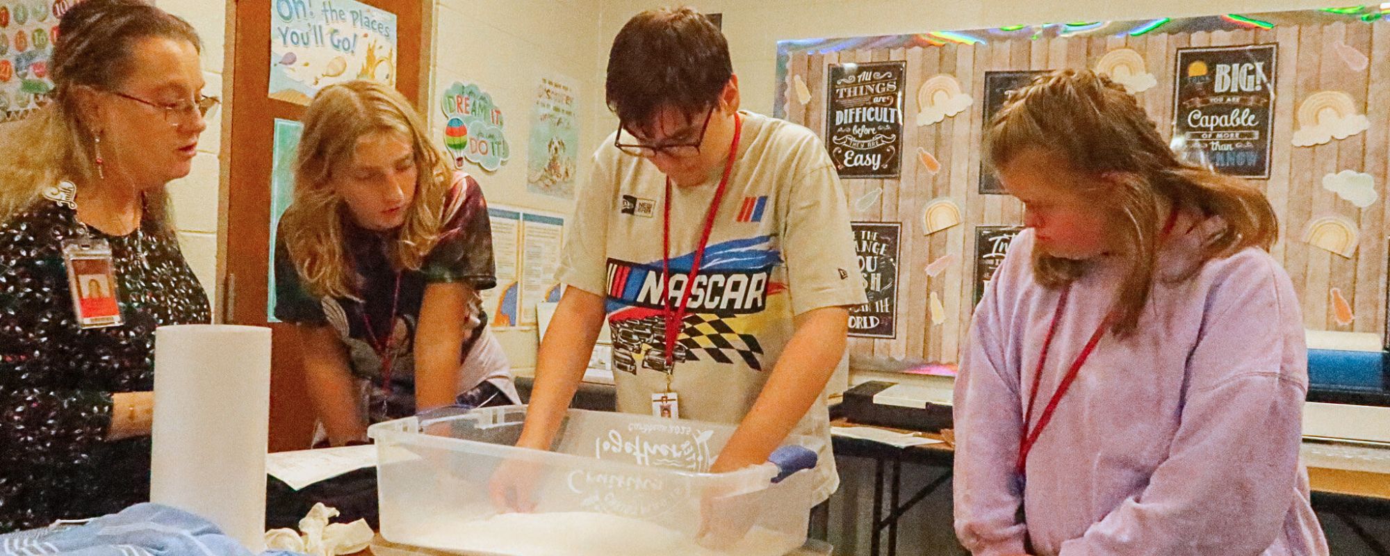 Soloist male singer with choir in background