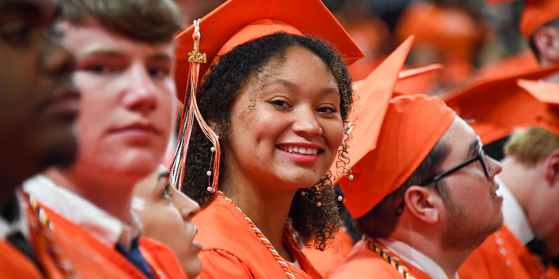 Students in Graduation regalia