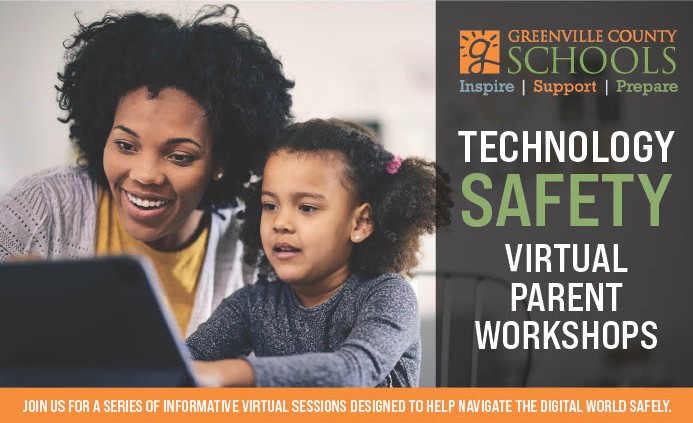 Decorative Image for the Parent TEchy Workshop with the Greenville County Schools  Logo