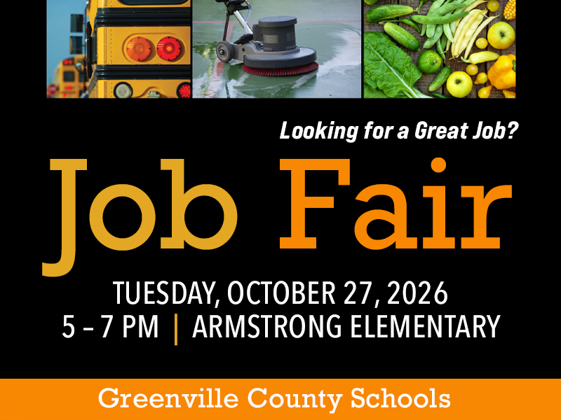 Job Fair Tuesday Oct 27, 2026 5-7pm  Armstrong Elementary GCSD