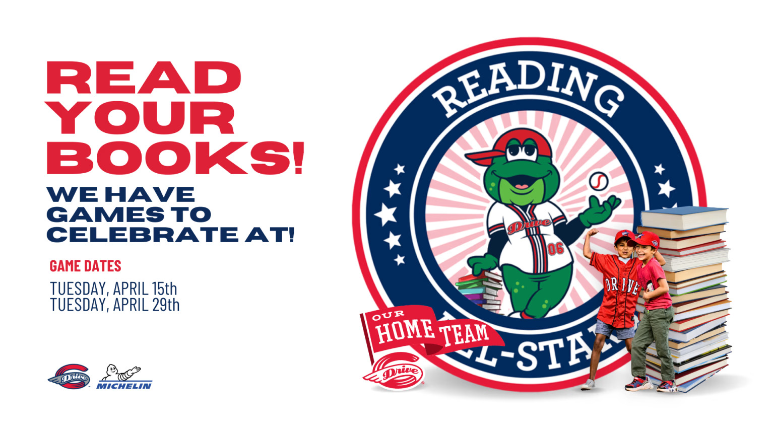 Greenville Drive book with Reading All Stars Details