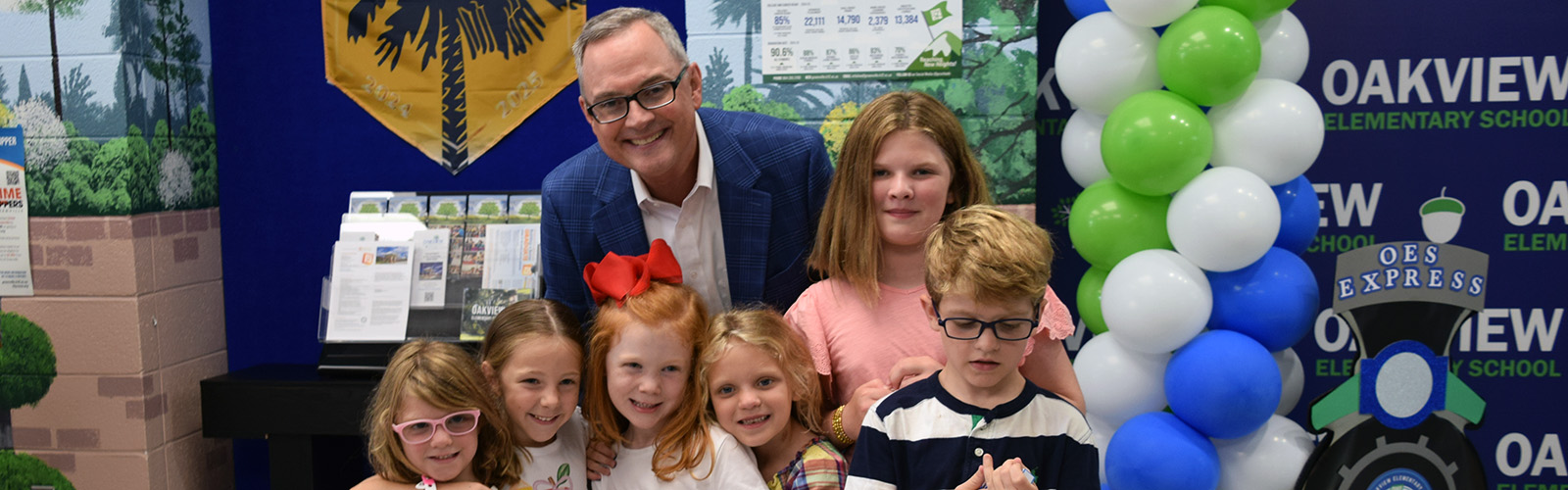 Dr Reavis with Students on First Day