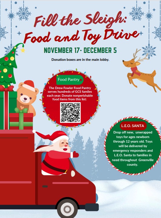 Toy and Food Drive November 17 through December 5