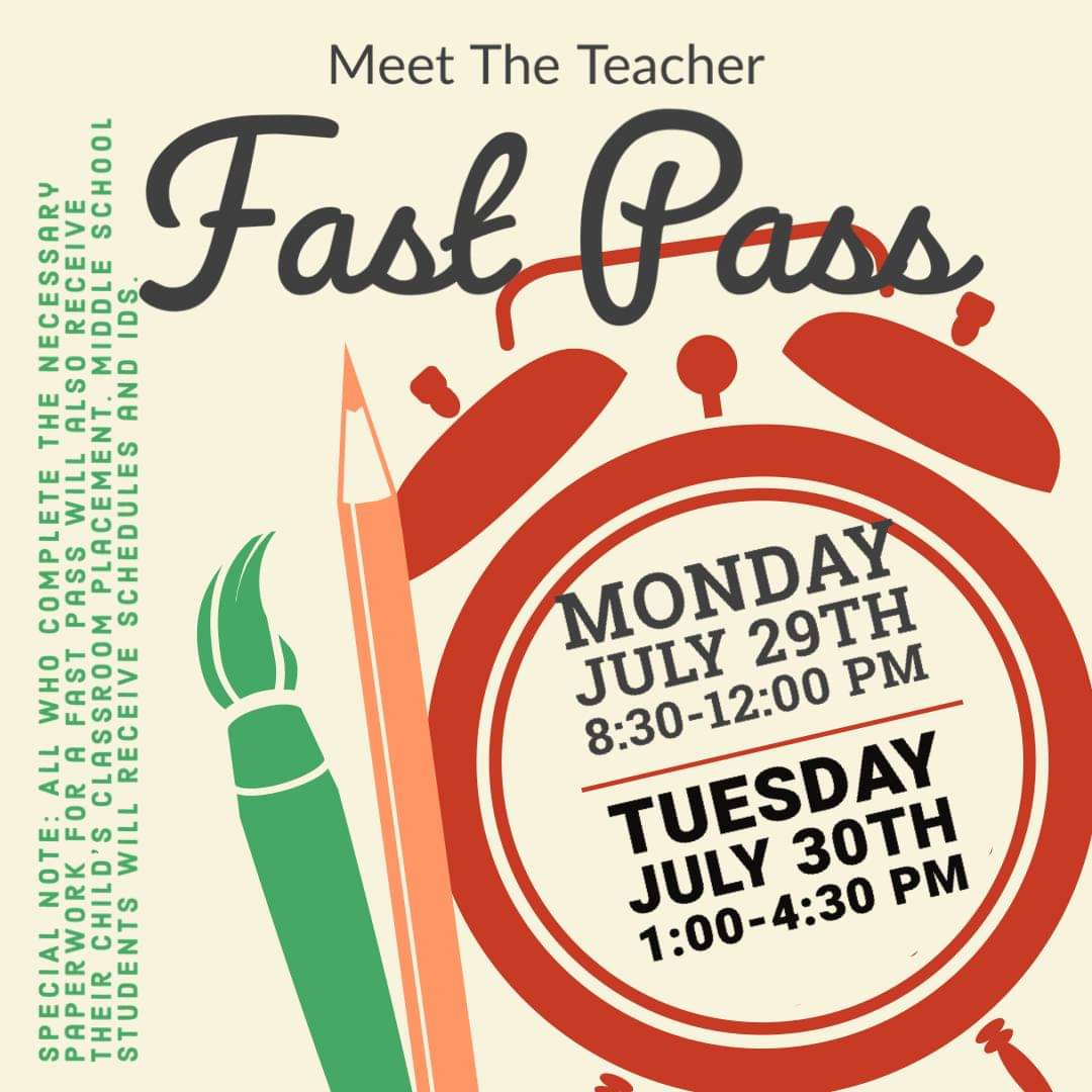 Fast Pass for Meet the Teacher