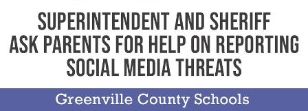 Superintent and Sheriff Ask Parents for Help on Reporting Social Media Threats