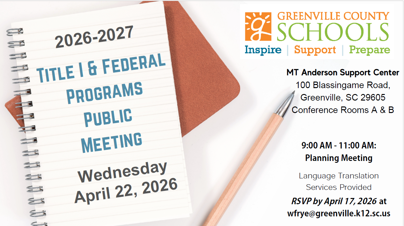 Flyer Title 1 Public Meeting Notice-contents in words below