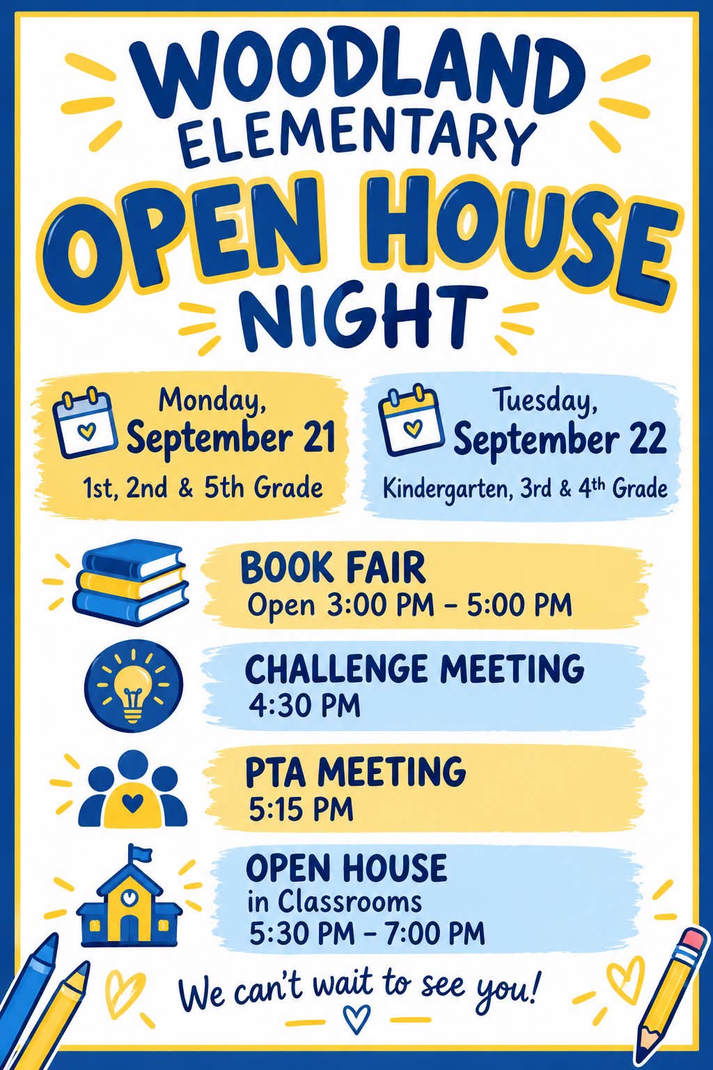 Woodland Open House Flyer